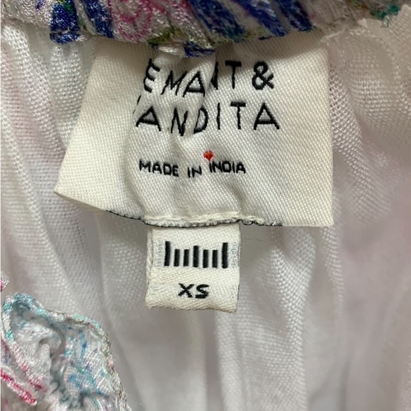 Hemant & Nandita Kati off shoulder long dress xs - Picture 3 of 3